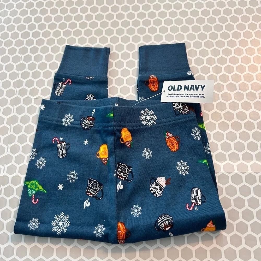 NWT Old Navy Navy Holiday Character Pajama Set Green Orange Accents Size 12-18M